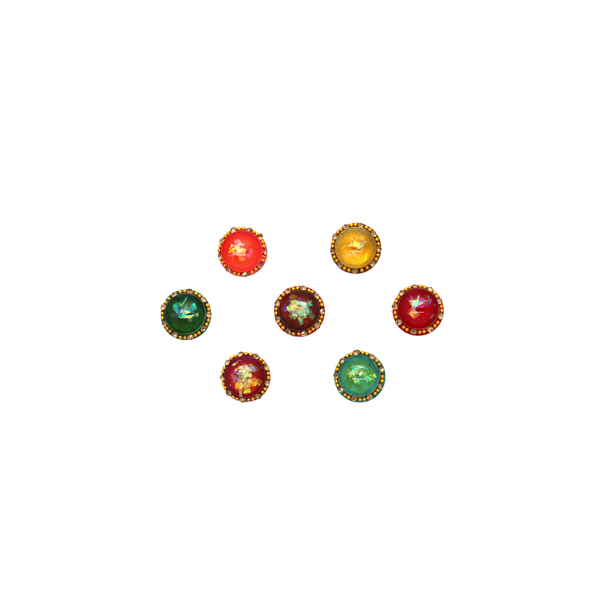 Round Wedding Stone Bindis - ESKU302303132