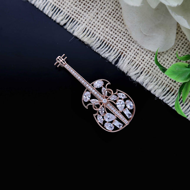 Elegant Violin Brooch - ESKU302303161