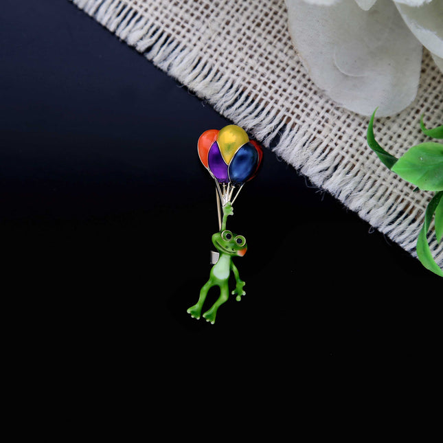 Funny Balloon Frog Brooches - ESKU302303163