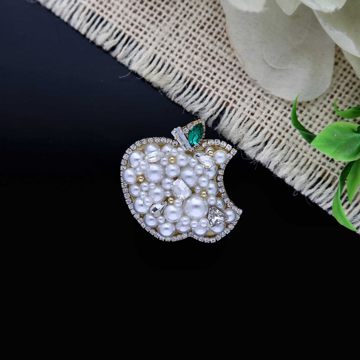 Pearl Fruit Brooch Pins - ESKU302303166
