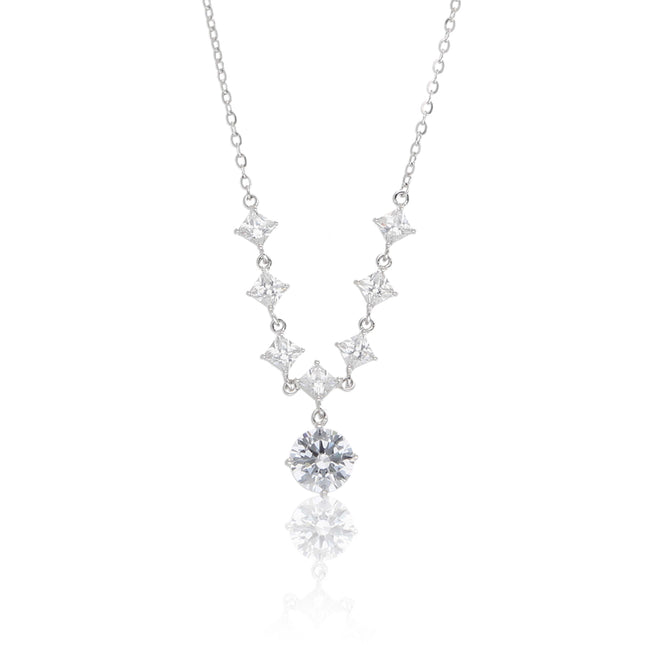 Fancy Silver Plated Necklace - ESKU302303176