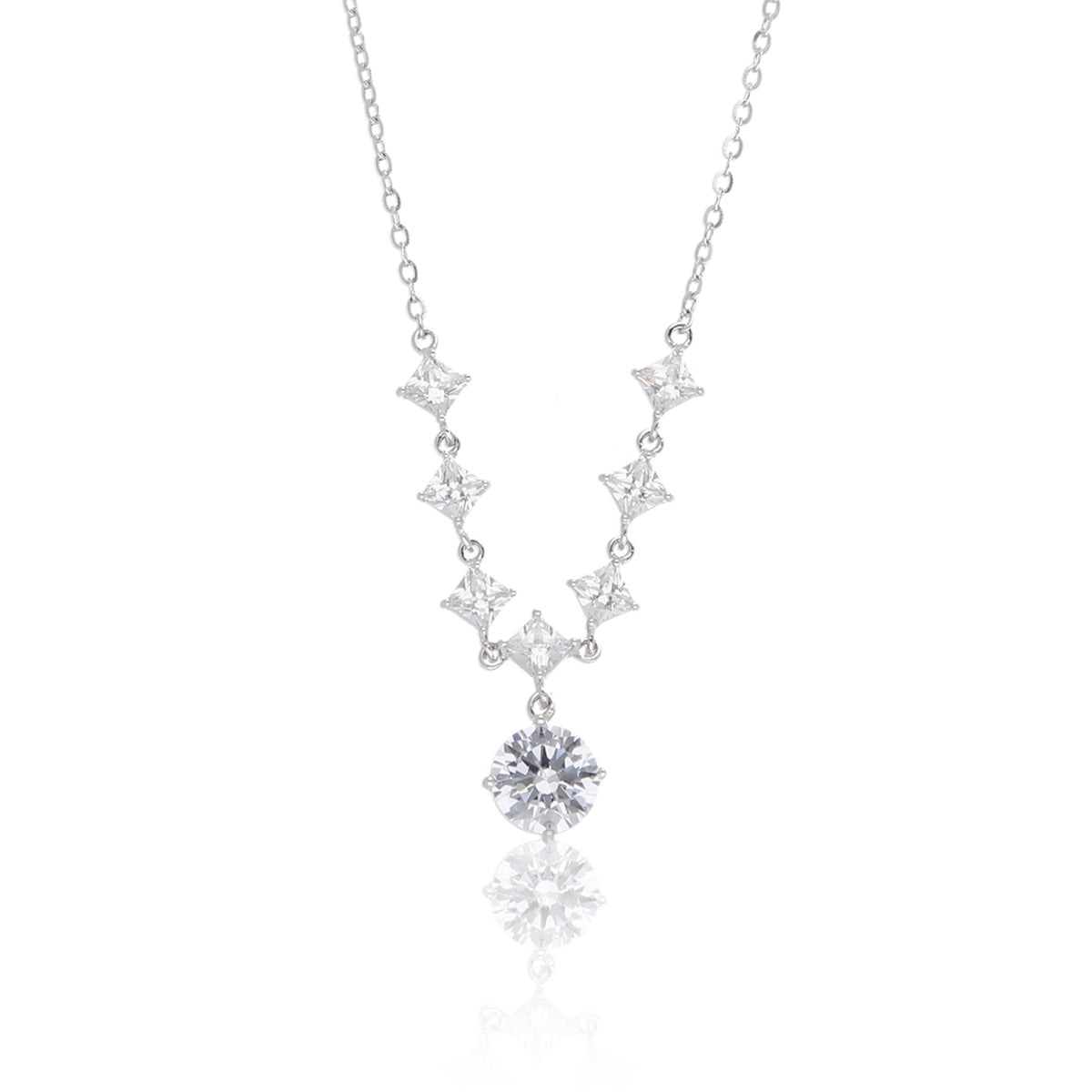 Fancy Silver Plated Necklace - ESKU302303176