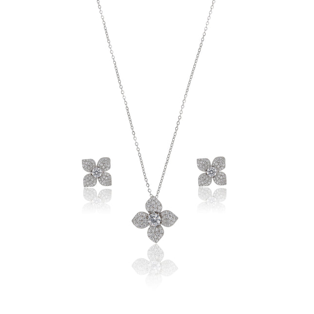 Flower Diamond Necklace - ESKU302303212