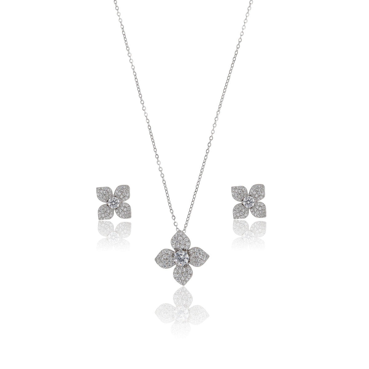 Flower Diamond Necklace - ESKU302303212