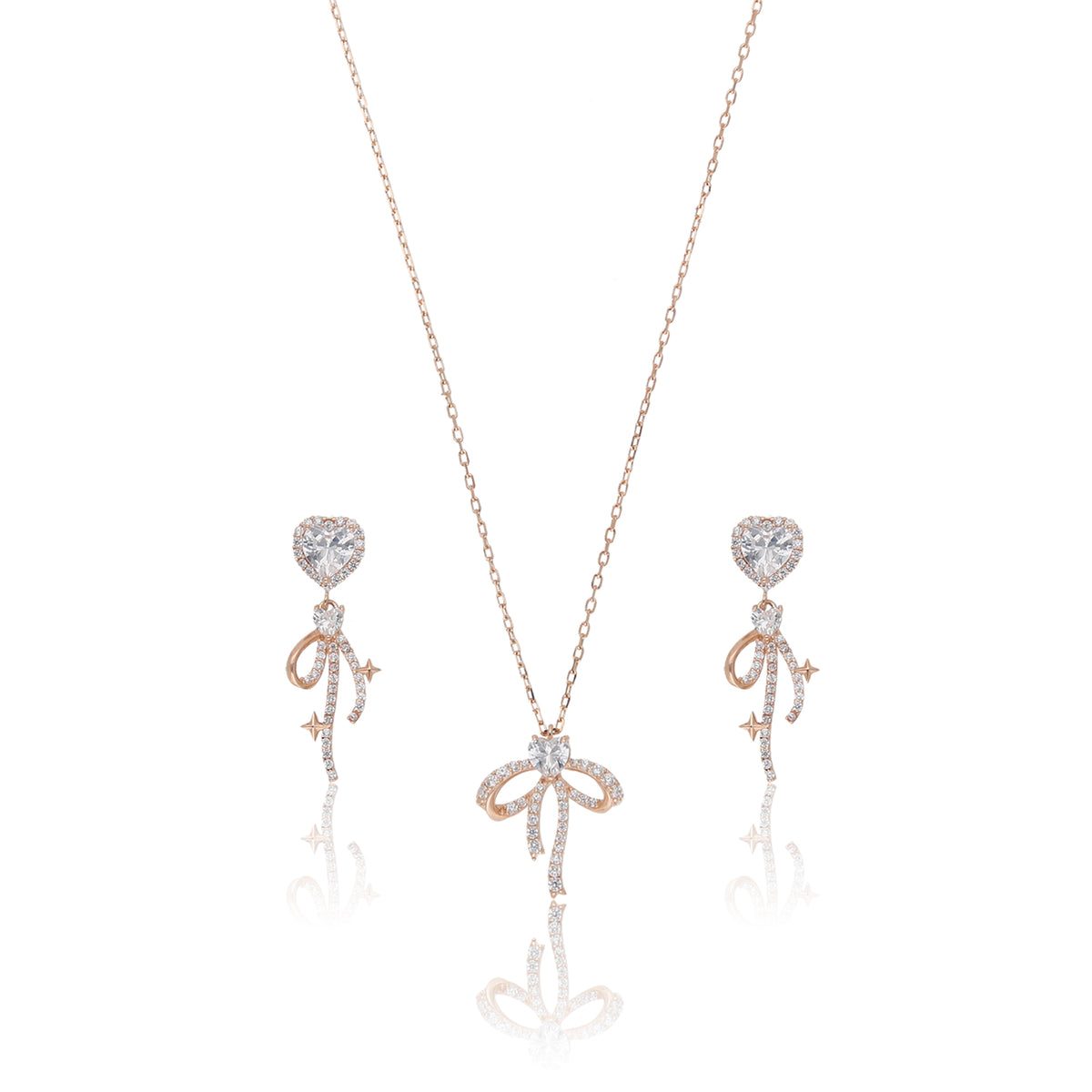 Delicate Diamond Necklace Set - ESKU302303213