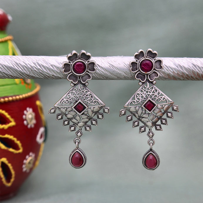 Unique Oxidise Earrings - ESKU302303246