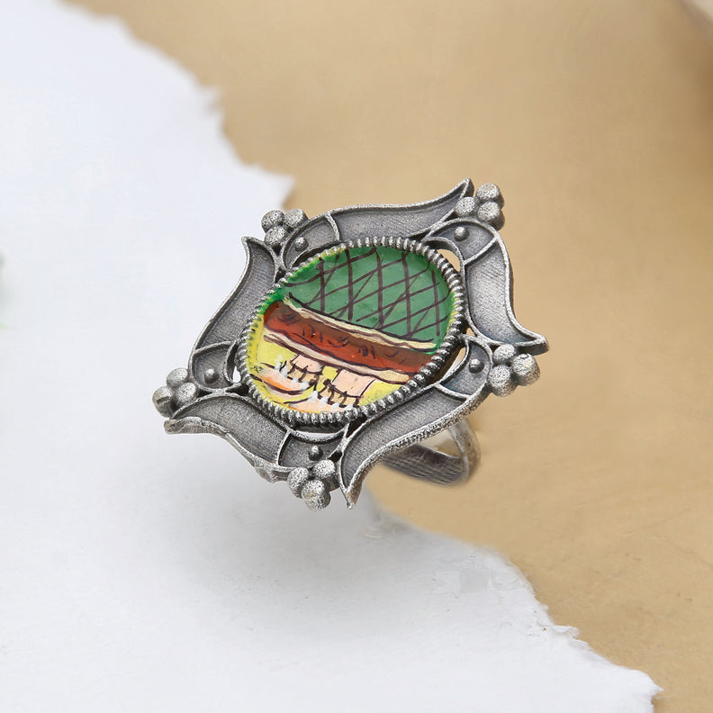 Painted Finger Ring - ESKU302403276