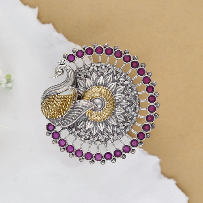 Peacock Adjustable Ring - ESKU302403277