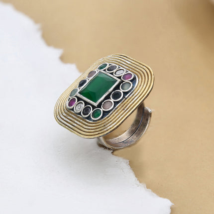 Oxidized Designer Ring - ESKU302403281