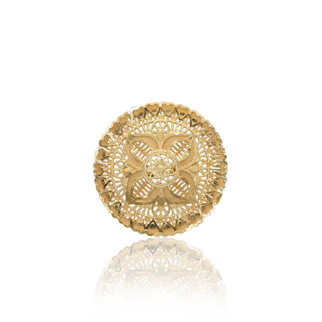 Floral Big Finger Ring - ESKU302403328