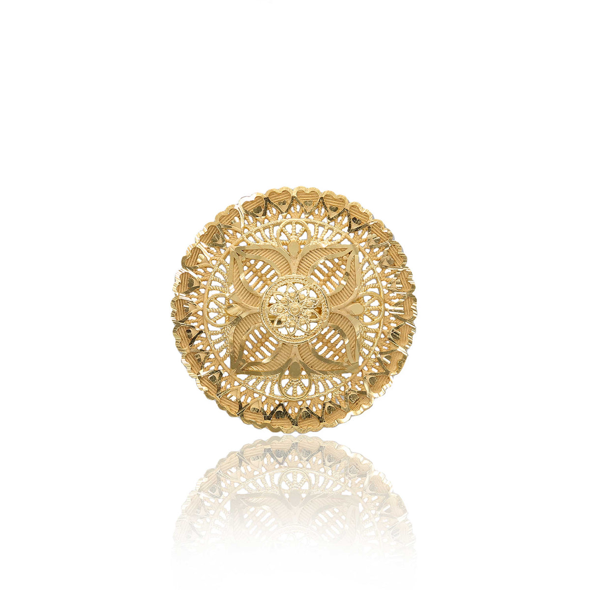 Floral Big Finger Ring - ESKU302403328