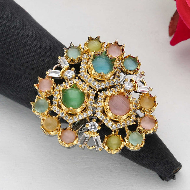 Flower Motif Ring - ESKU30240372