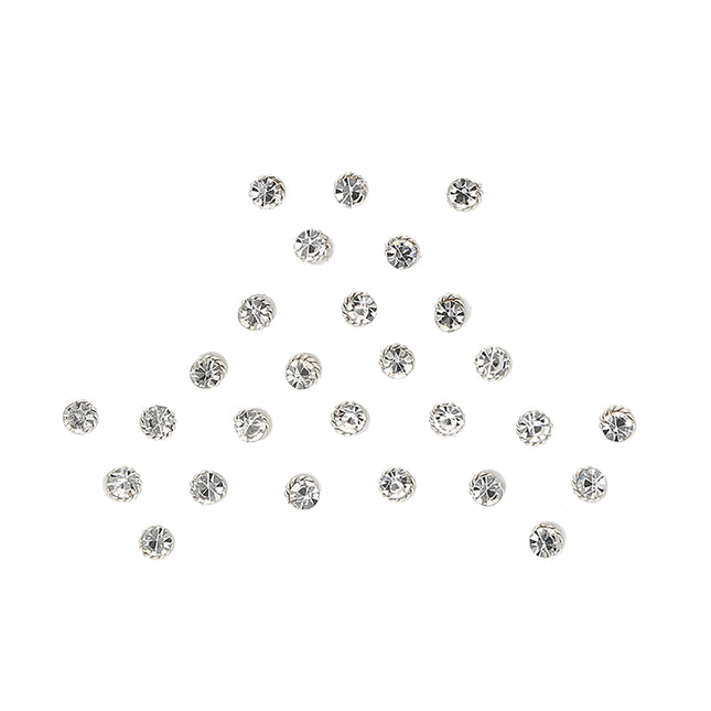 Silver Border Bindi - ESKU30250413