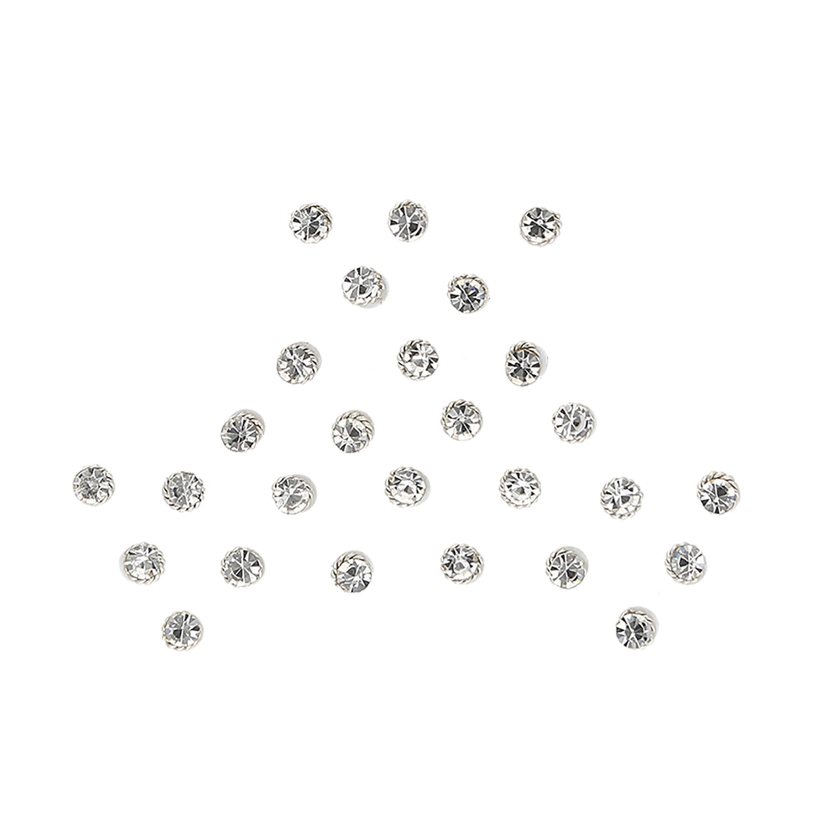 Silver Border Bindi - ESKU30250413