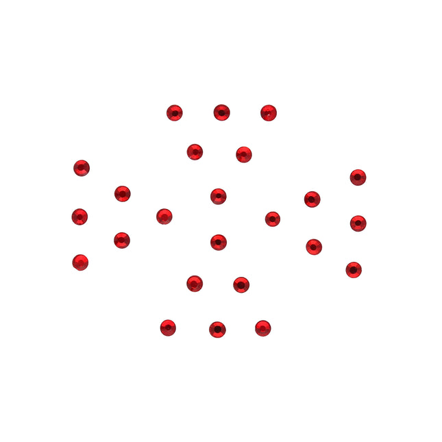 Red Flat Stone Bindi - ESKU30250438