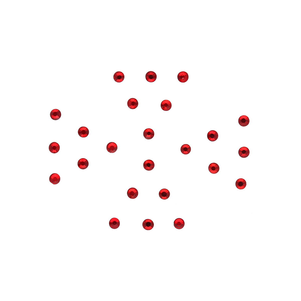 Red Flat Stone Bindi - ESKU30250438