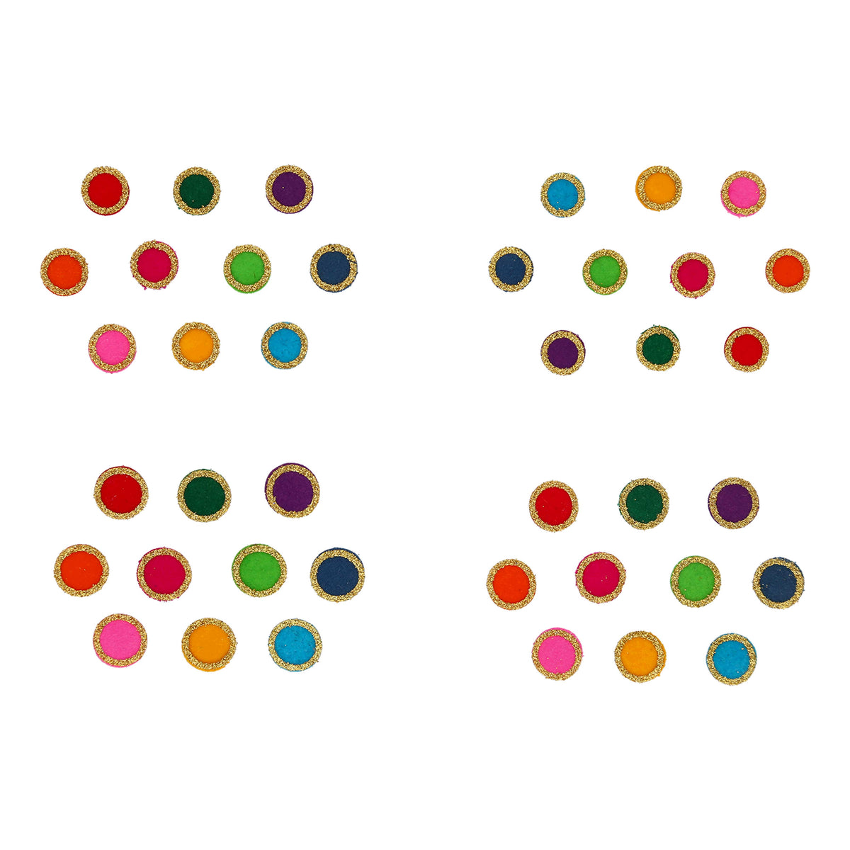 Multicolor Velet Bindi - ESKU30250484