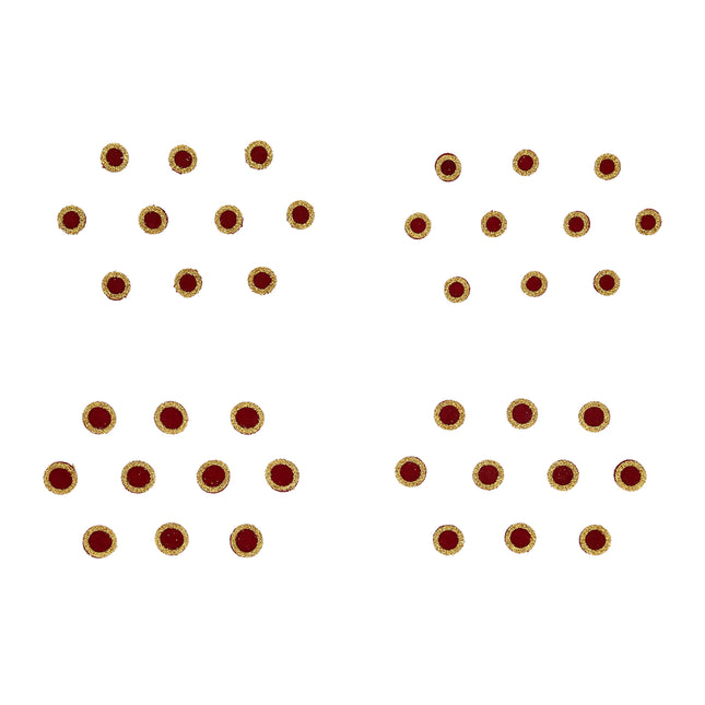 Maroon Velvet Bindi - ESKU30250486