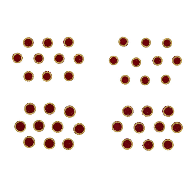 Maroon Velvet Bindi - ESKU30250486