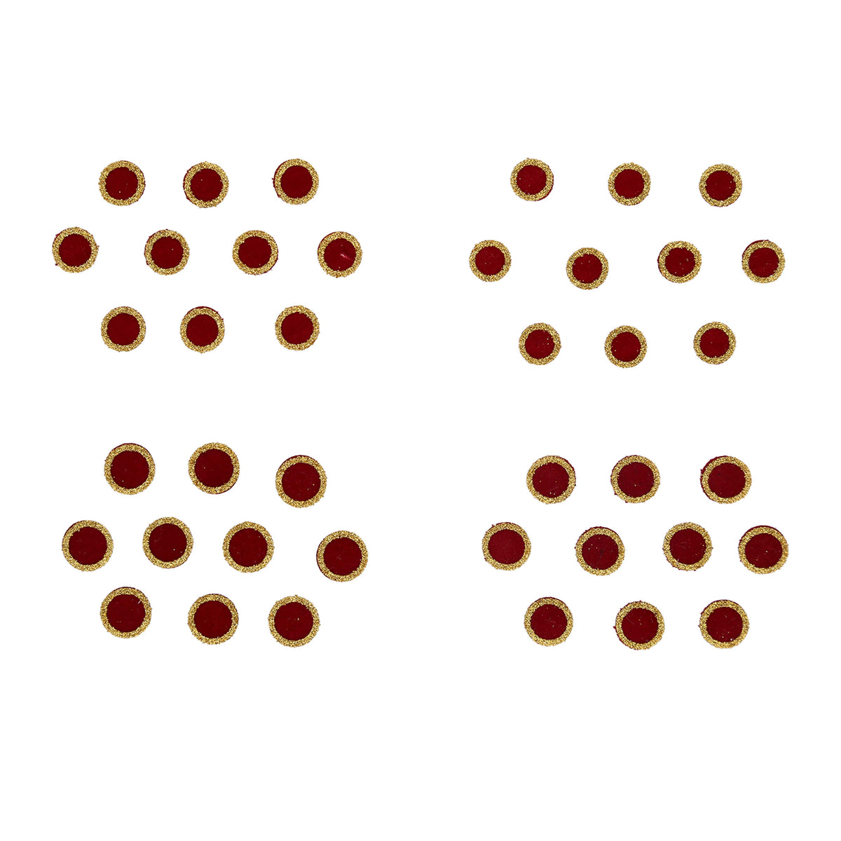 Maroon Velvet Bindi - ESKU30250486