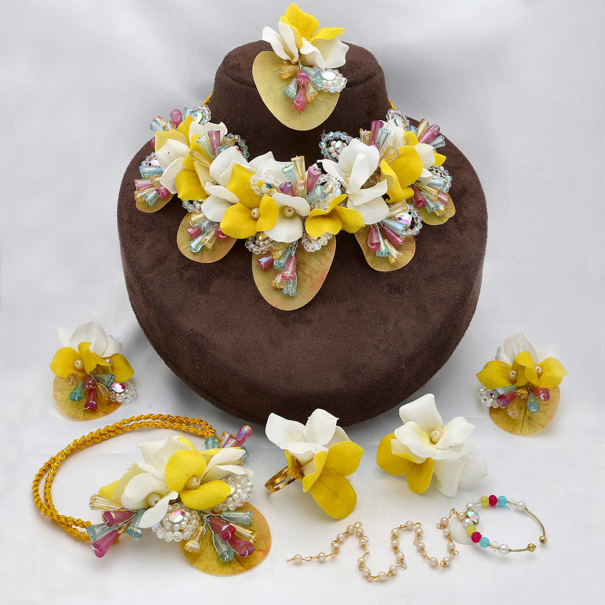 Floral Haldi Necklace - ESKU30250583