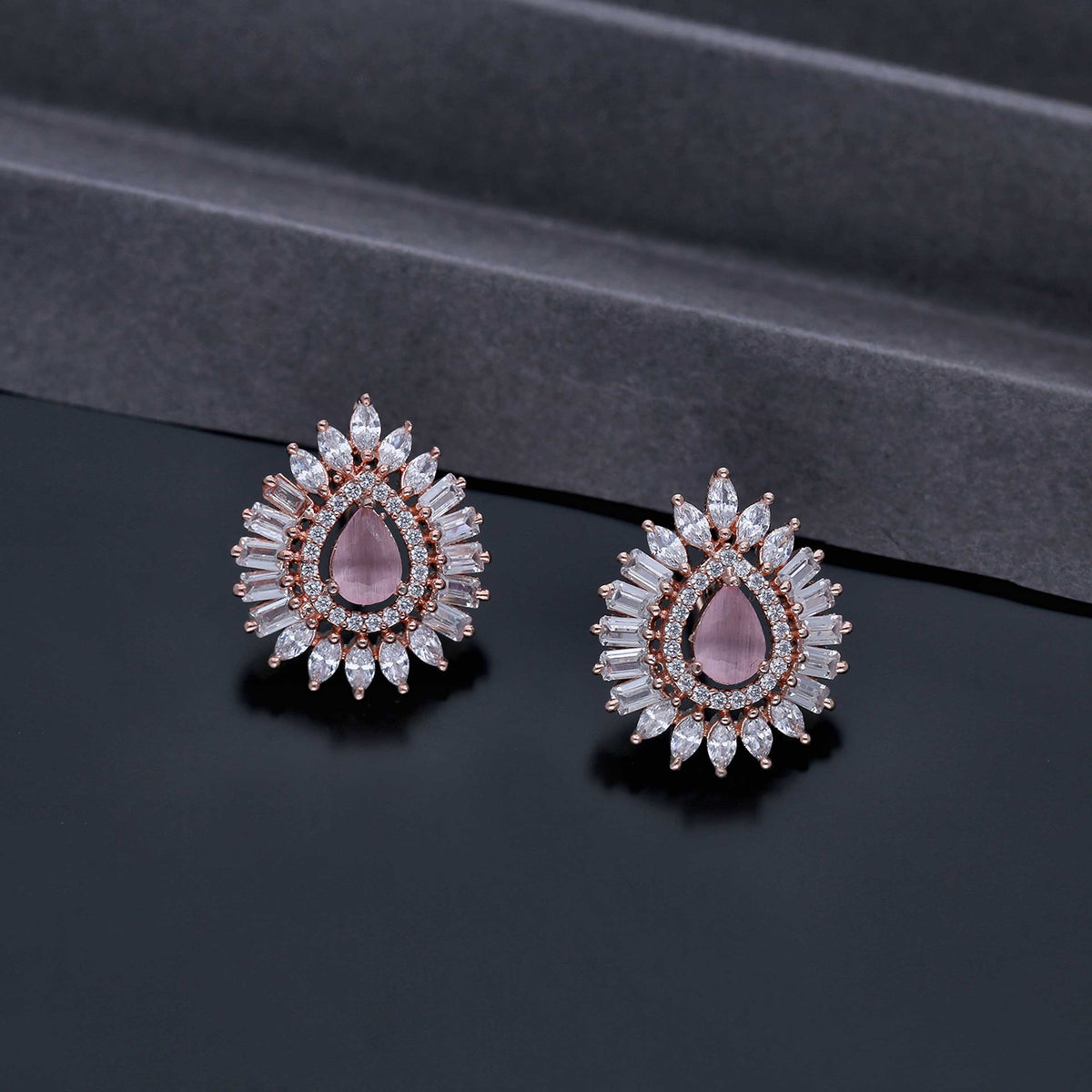 Ad Stone Stud Earrings - ESKU301800031