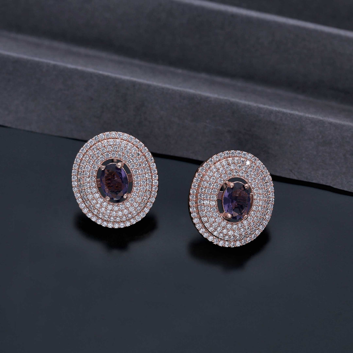 Ad Cz Tops Studs Earrings - ESKU301800033