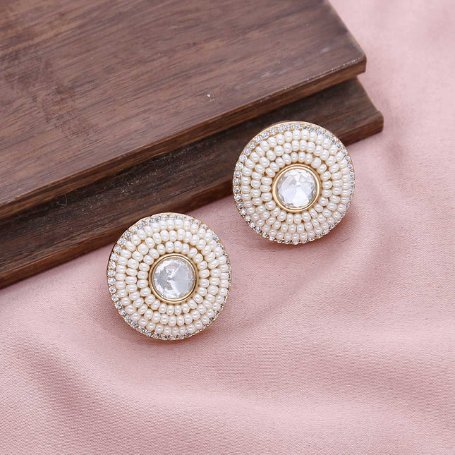 Pearl Ad Stud Earring - ESKU301800059