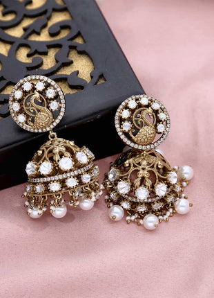 Victorian Peacock Jhumka - ESKU301800065