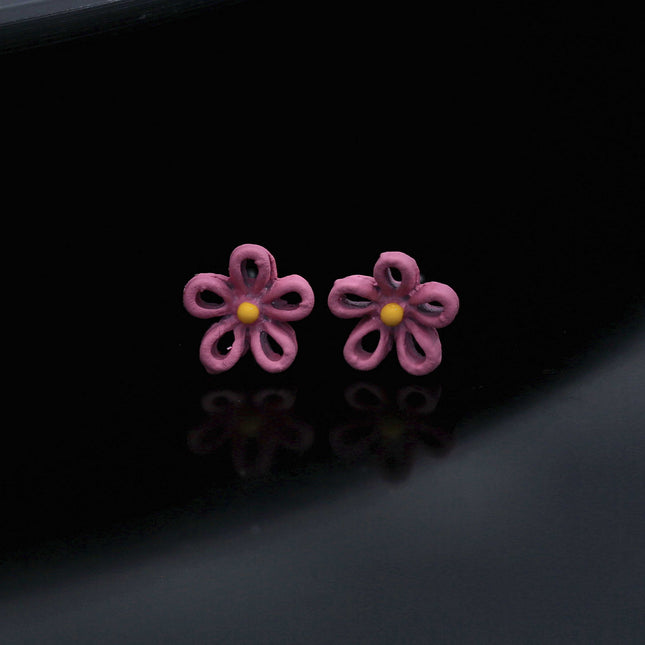 Colorful Flower Stud Earrings - ESKU301800142