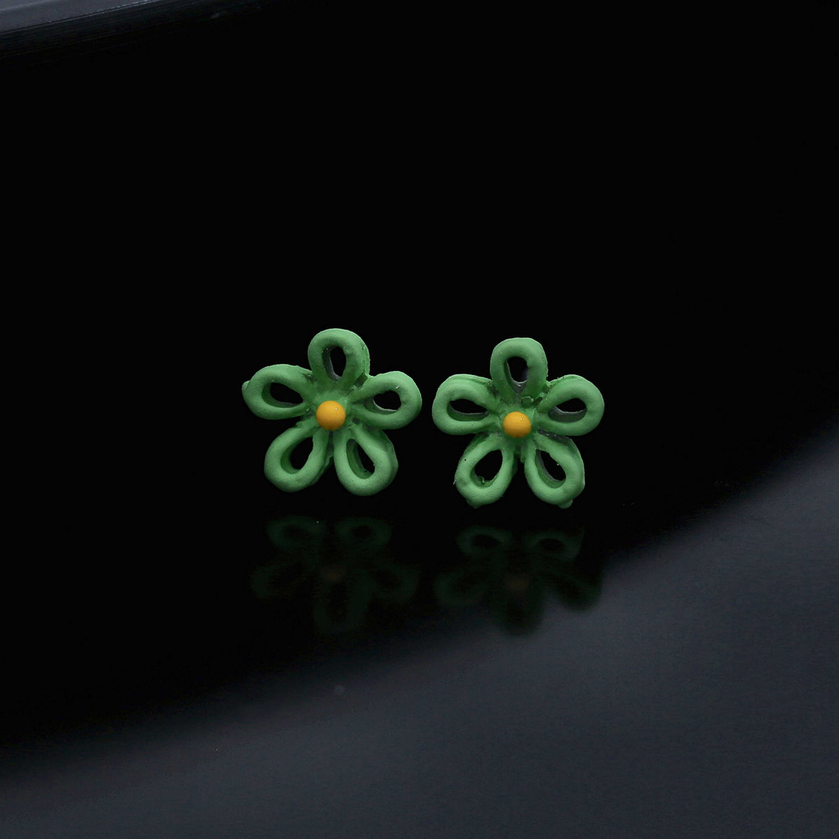 Colorful Flower Stud Earrings - ESKU301800142