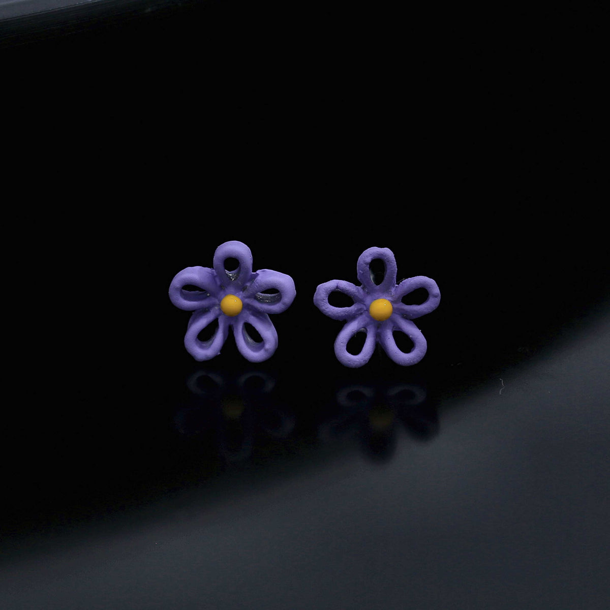 Colorful Flower Stud Earrings - ESKU301800142