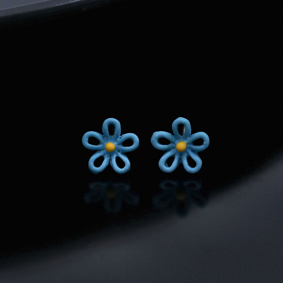 Colorful Flower Stud Earrings - ESKU301800142