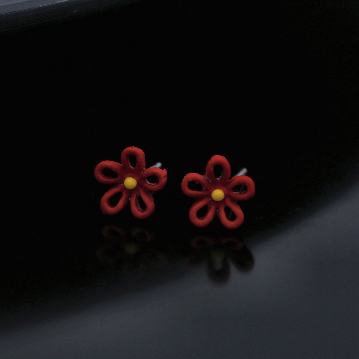 Colorful Flower Stud Earrings - ESKU301800142