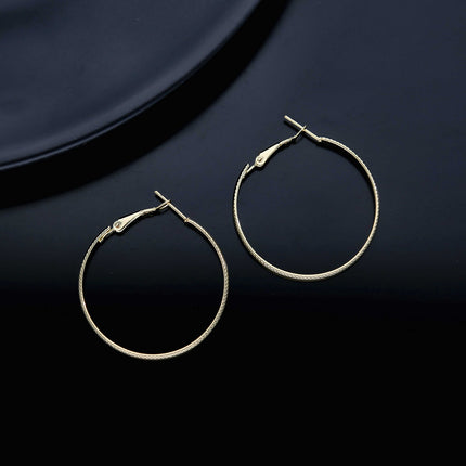 Diamond-Cut Hoop Earrings - ESKU301800164