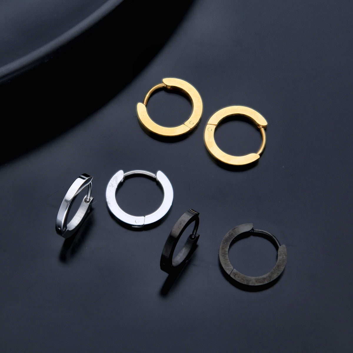 Small Hoop Bali Earrings Pack Of 6 Pairs - ESKU301800173