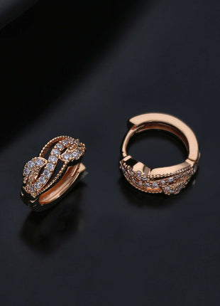 Hand Polish Cz Hoop Earring - ESKU301800174