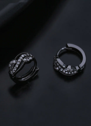 Hand Polish Cz Hoop Earring - ESKU301800174