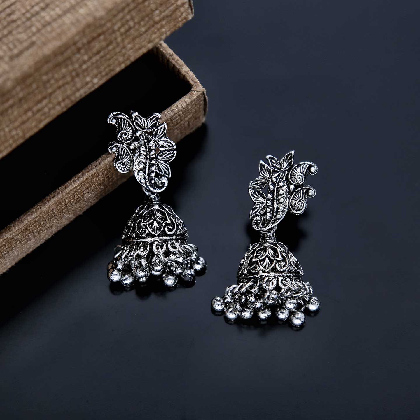 Stone Studded Jhumkas - ESKU301800181