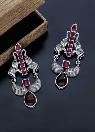Elephant Shape Silver Replica Earring - ESKU301800192