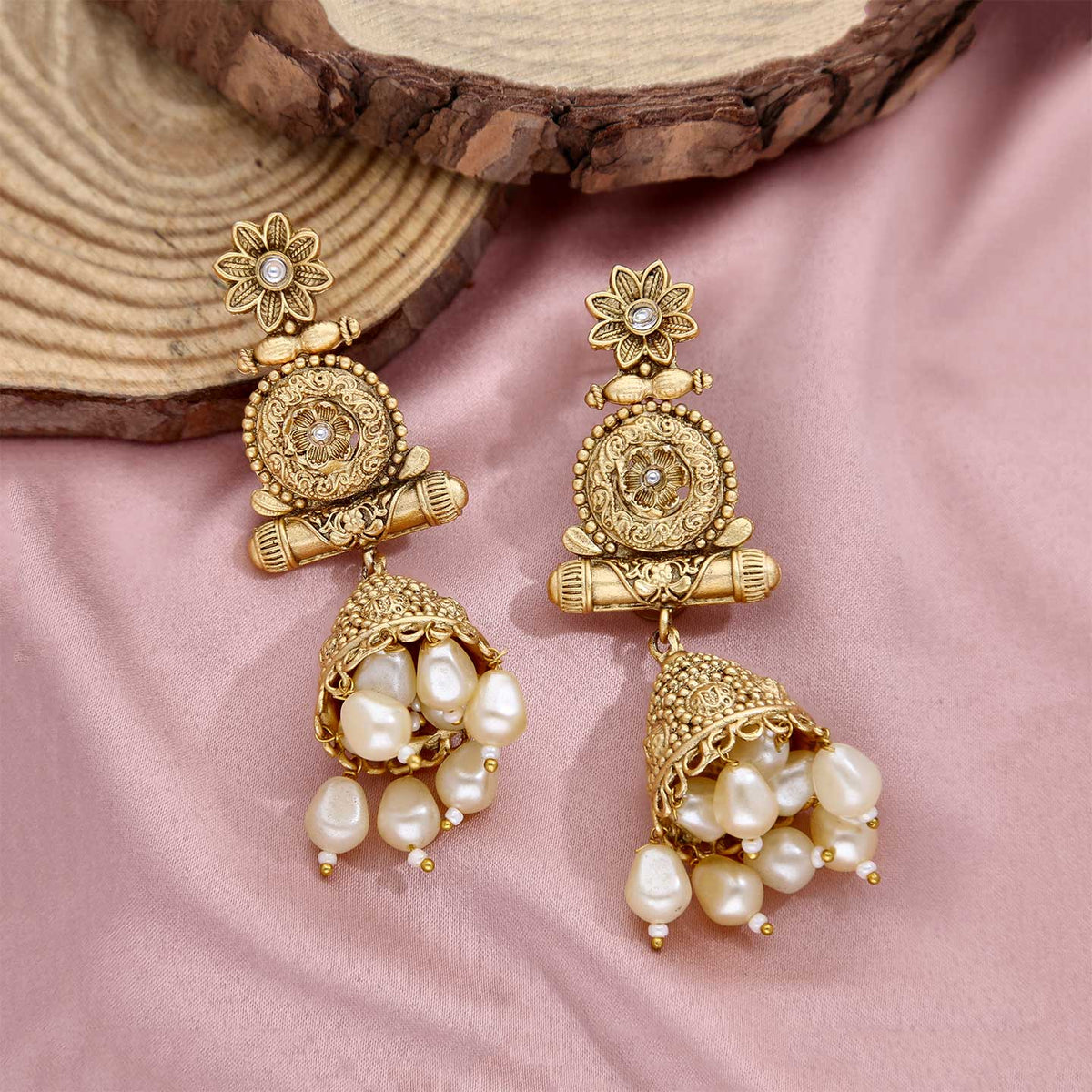 Traditional Temple Earrings - ESKU301800202