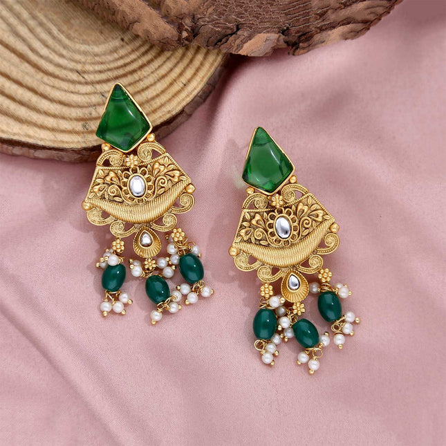 Floral Design Long Earring - ESKU301800212