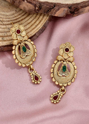High Gold Matte Earrings - ESKU301800218