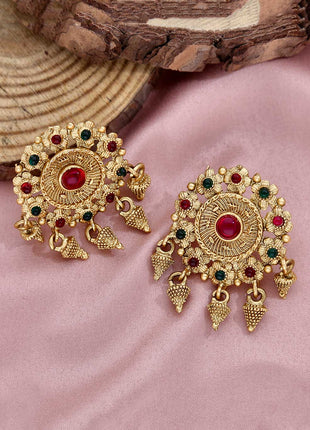 Flower Shape Hanging Earrings - ESKU301800219