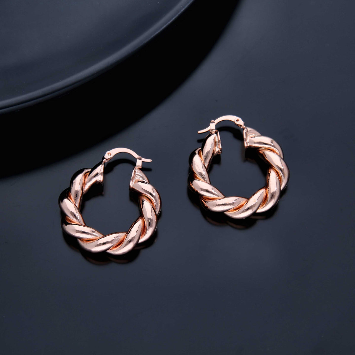 Trishona Swirl Hoops Earring - ESKU301800241