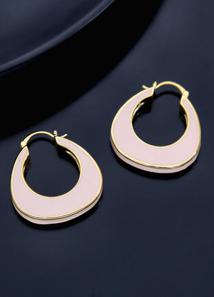 Gold Plated Circular Hoop Earrings - ESKU301800245
