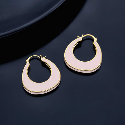 Gold Plated Circular Hoop Earrings - ESKU301800245