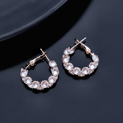 Crystal Hoop Earring - ESKU301800266
