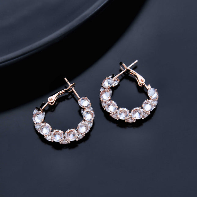 Crystal Hoop Earring - ESKU301800266