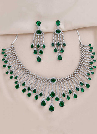 CZ Diamond Engagement Necklace set - ESKU301800283